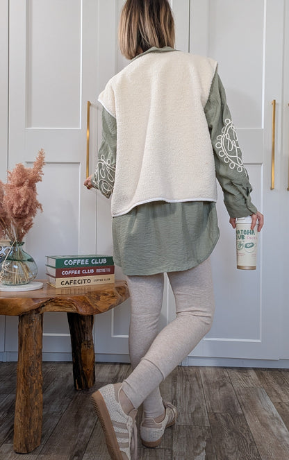 Pantalon legging Laura beige