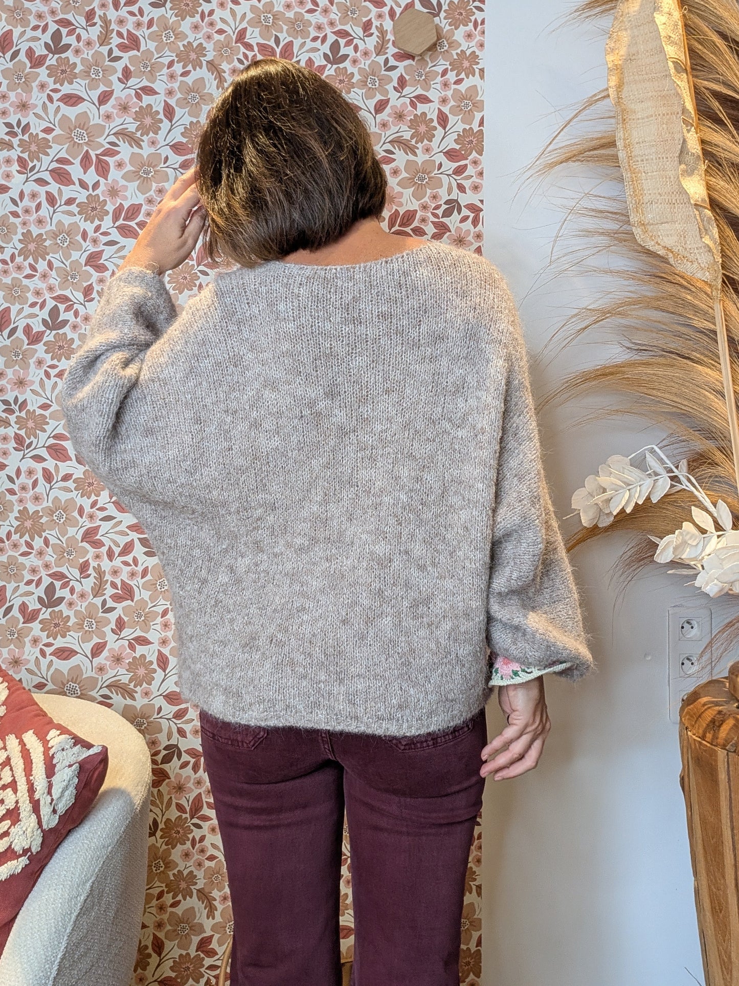 Pull Mégane taupe