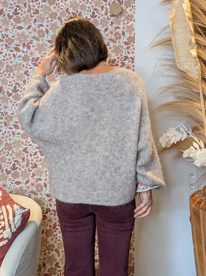 Pull Mégane taupe