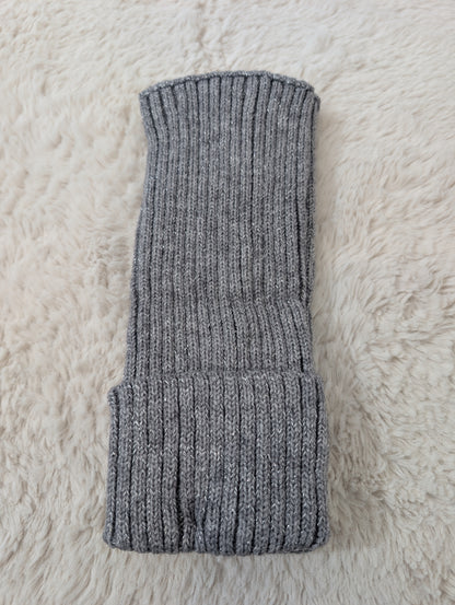 Guêtres épaisses retroussables grises