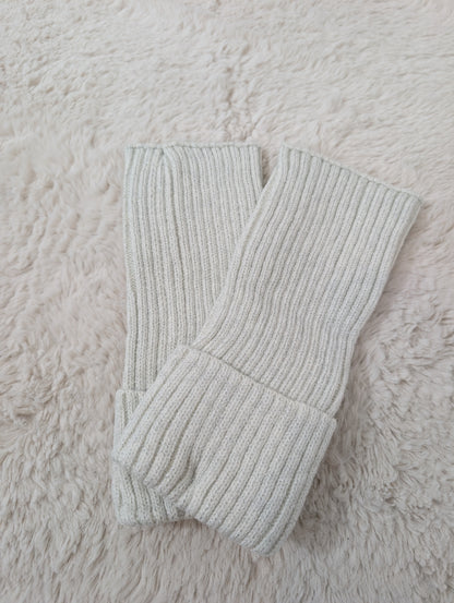 Guêtres épaisses retroussables blanches