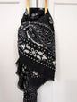 Foulard carrée noir bandana