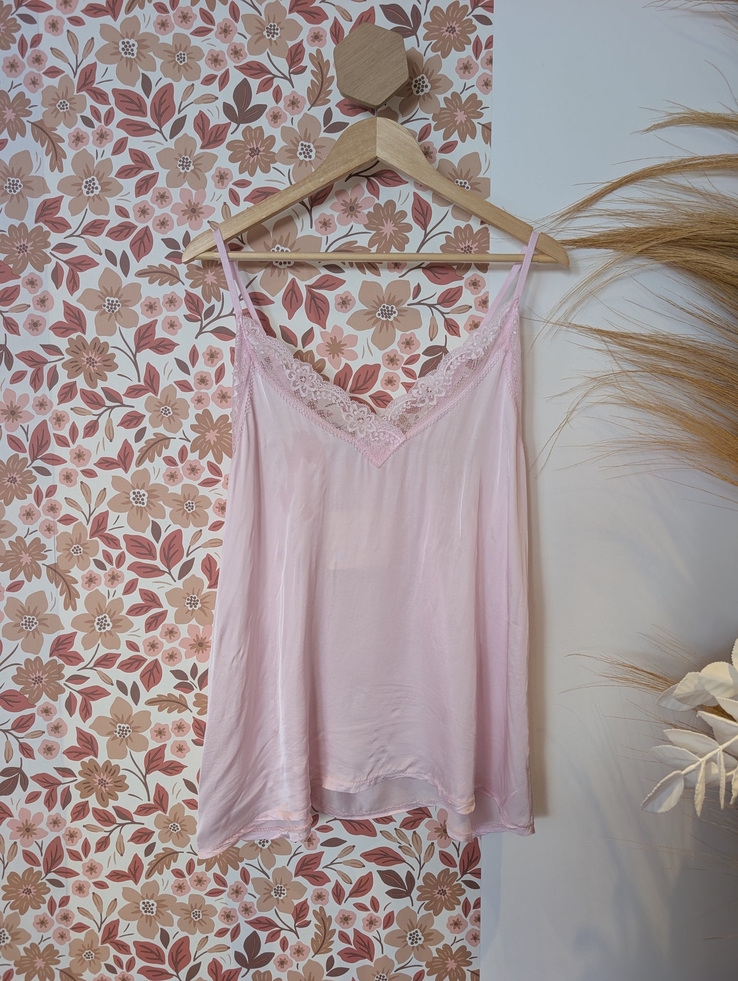 Top dentelle rose GRANDE TAILLE