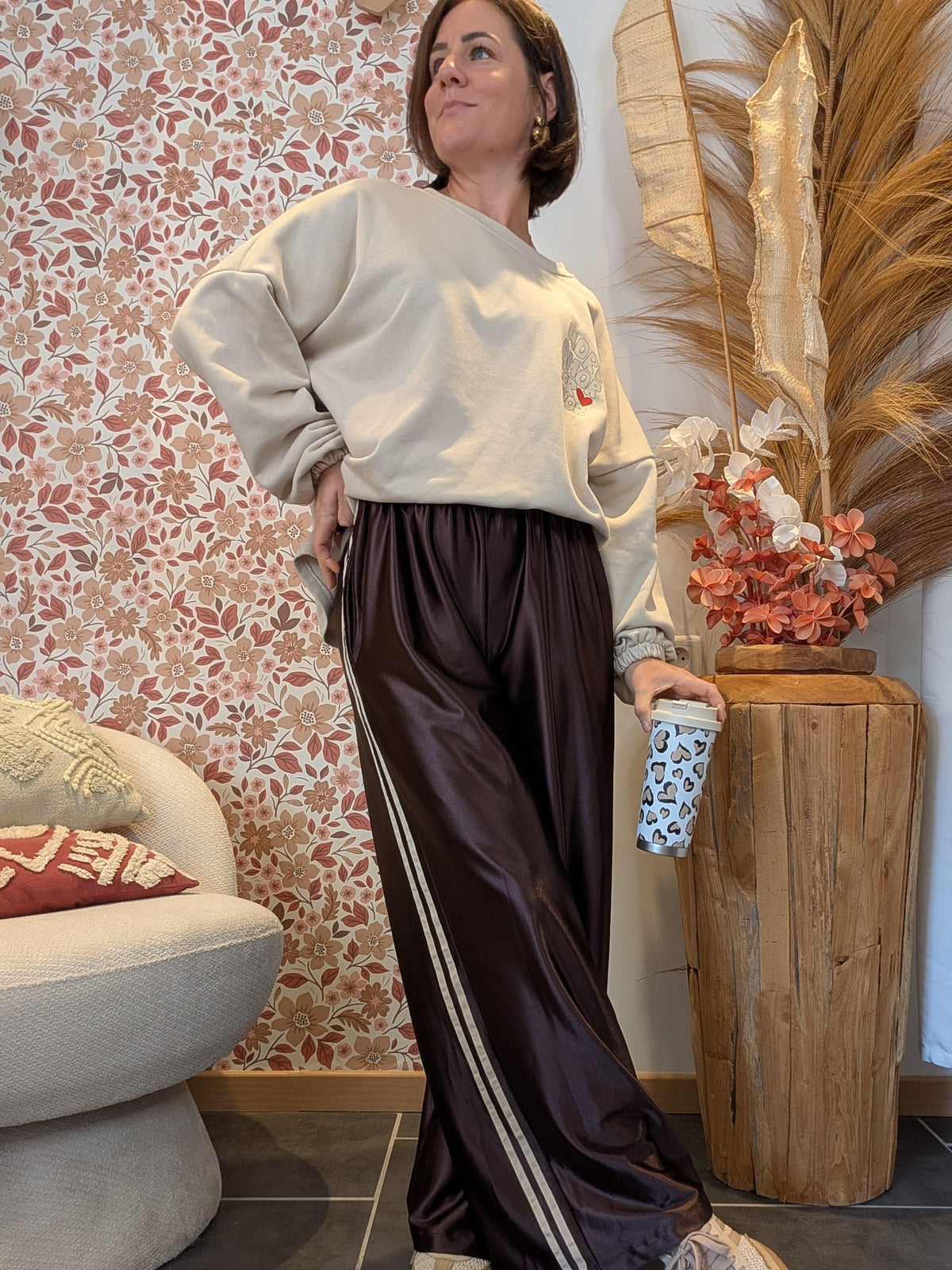 Pantalon satiné Perle