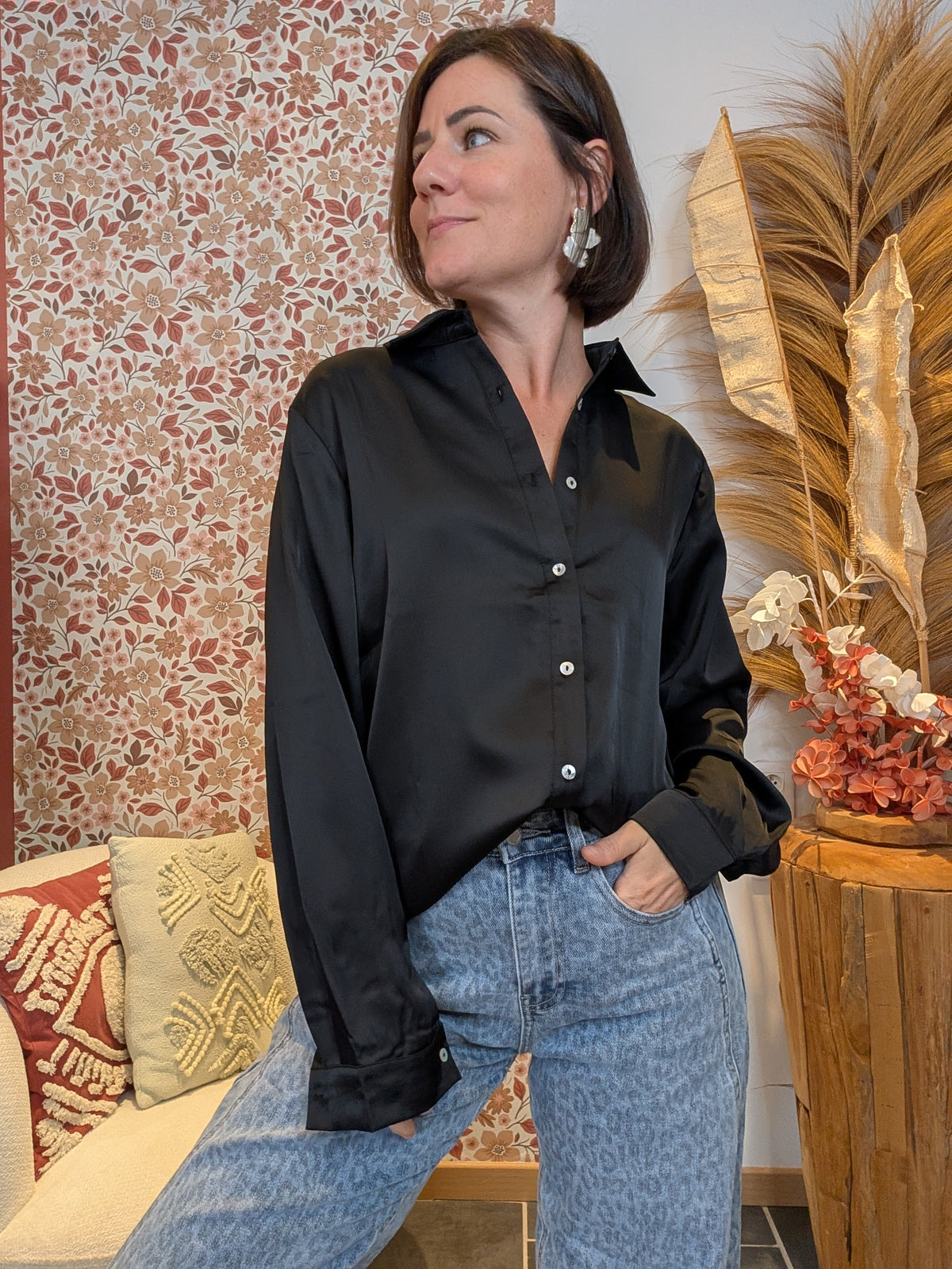 Chemise satinée Louna