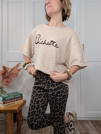 Pull Bichette beige