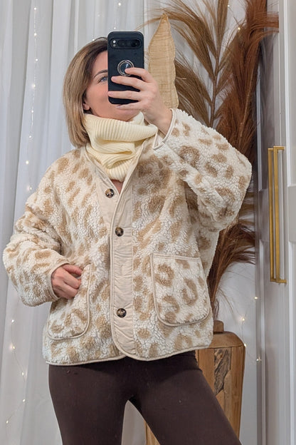 Tour de cou à côtes écru