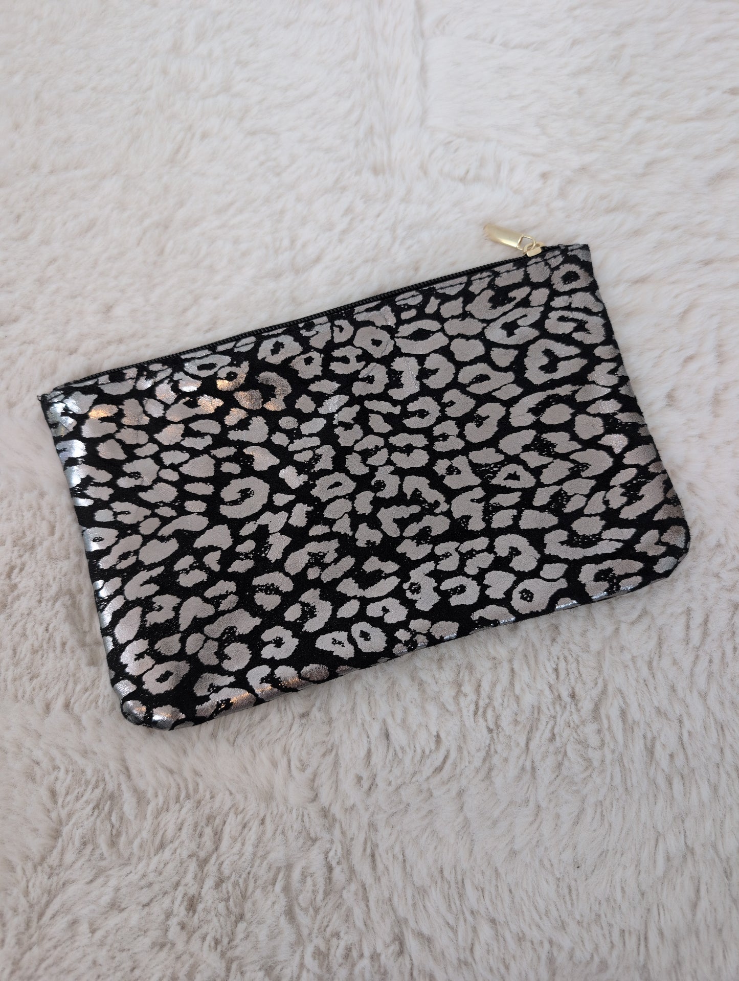 Trousse de maquillage léopard noir