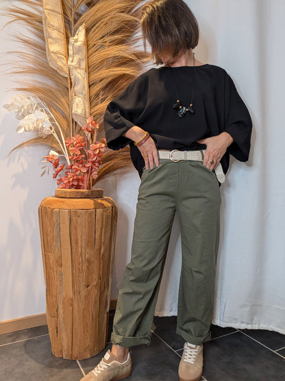 Pantalon Célia kaki