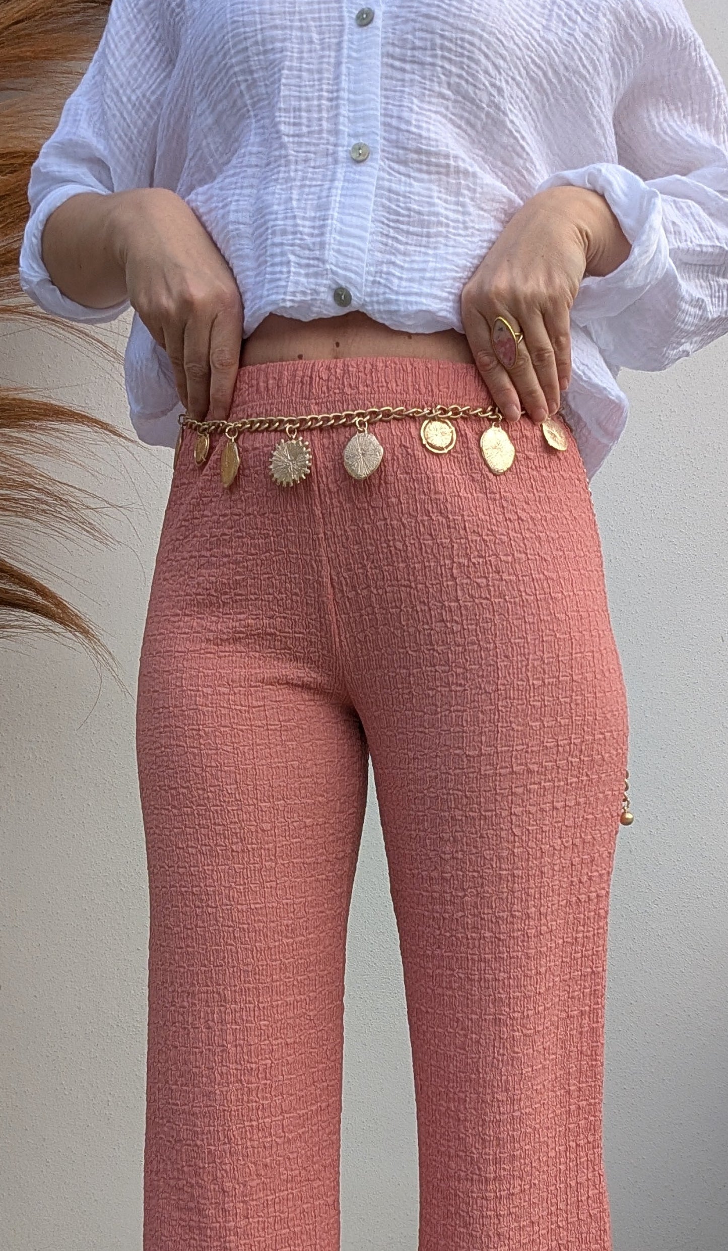 Pantalon Auria saumon
