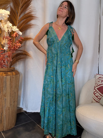 Robe dos nu verte