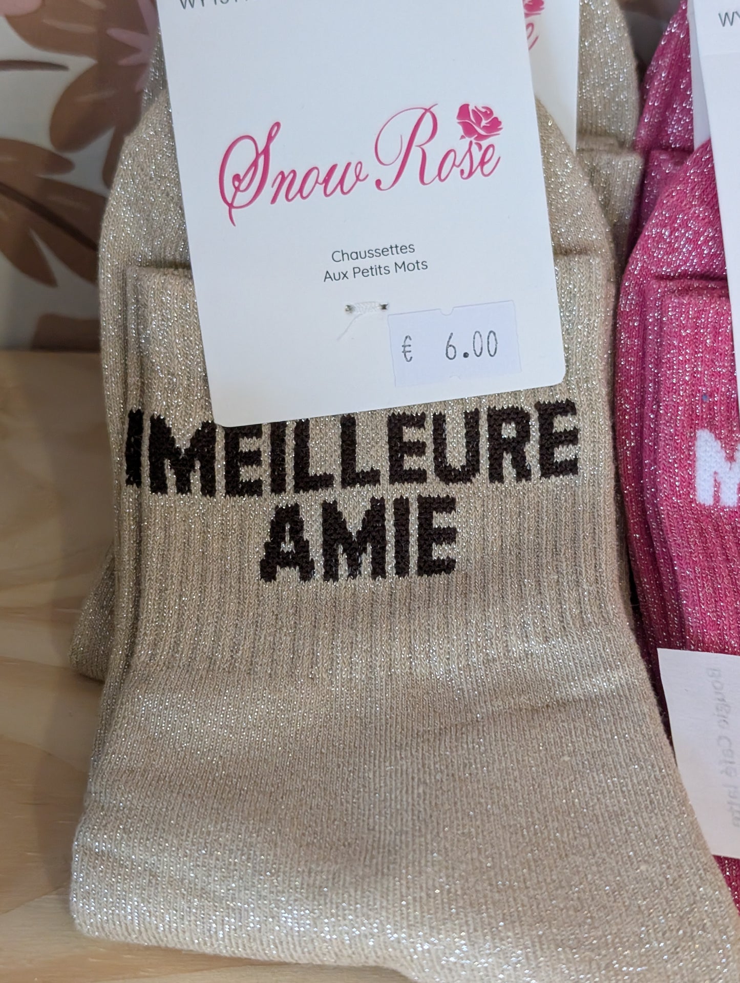 Chaussettes Meilleure amie crème