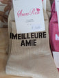 Chaussettes Meilleure amie crème
