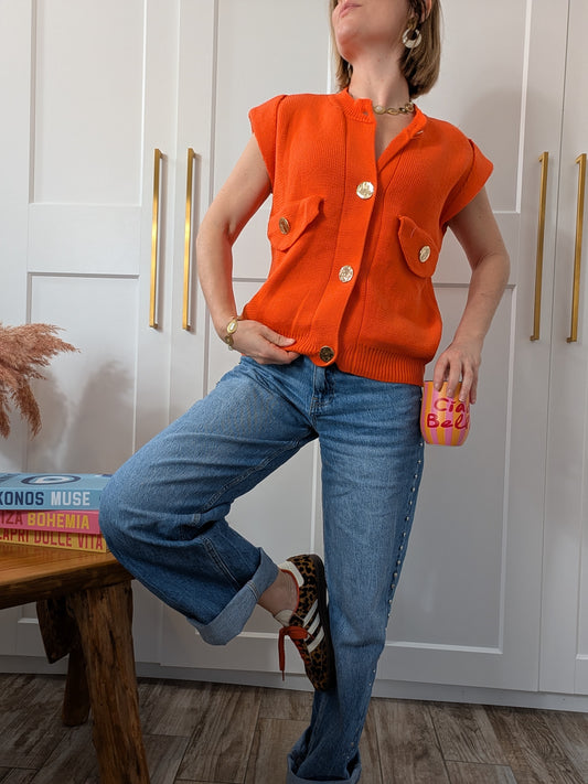 Gilet Milo orange - La touche chic