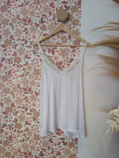Top dentelle blanc GRANDE TAILLE