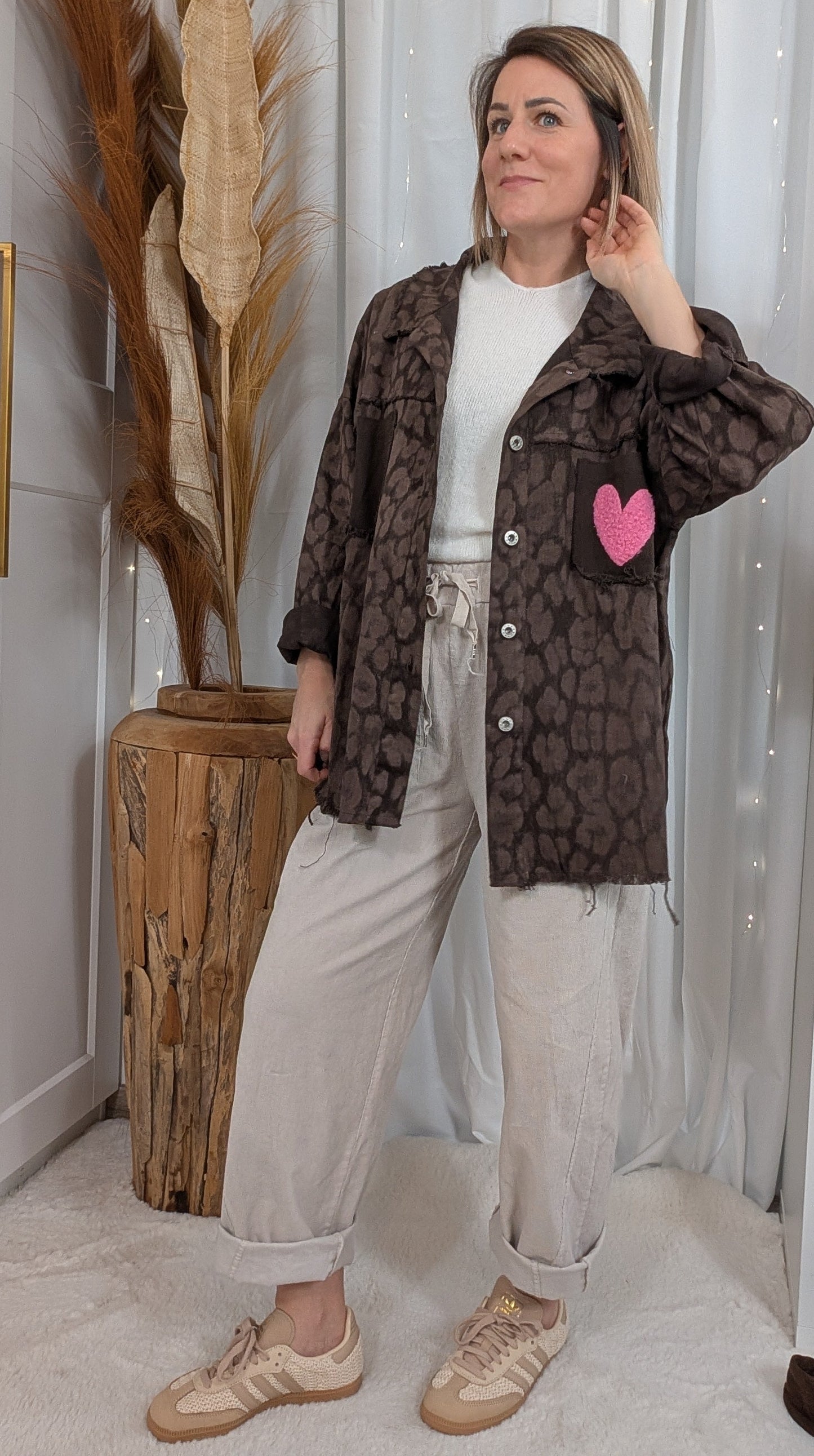 Chemise flash oversize léopard