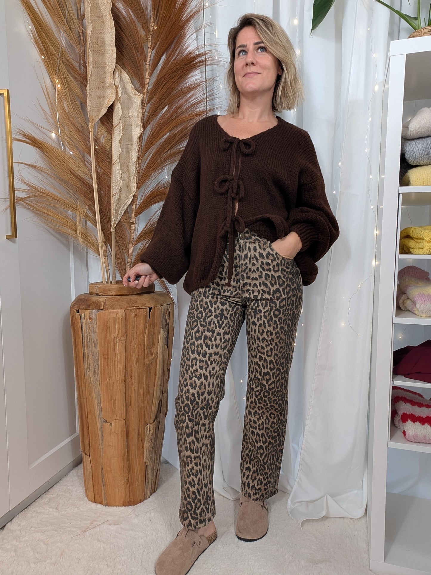 Jean droit léopard - Lola