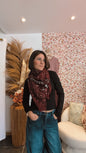 Foulard imprimé bordeaux