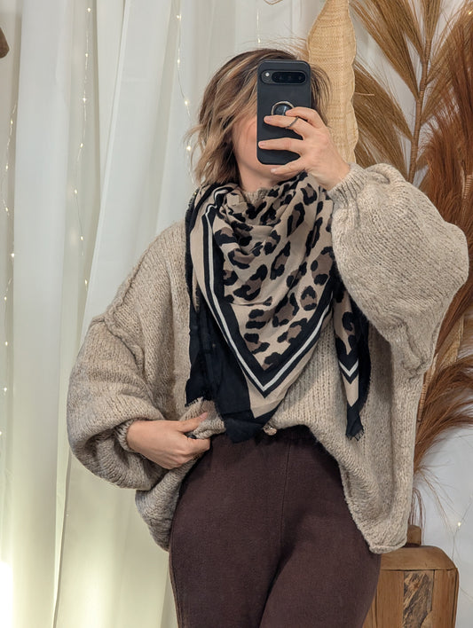 Echarpe douce Léa léopard