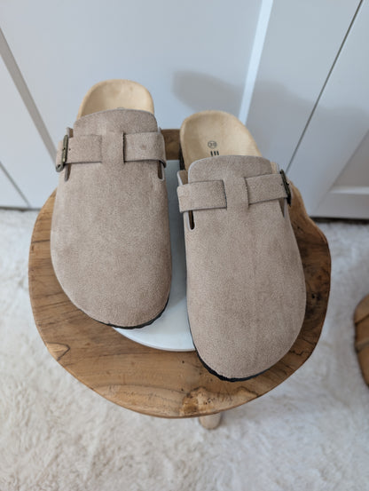 Mules taupe
