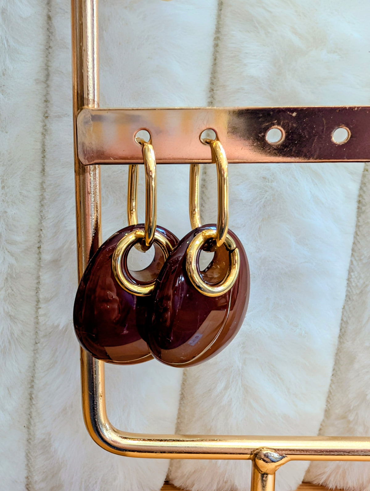 Boucles d'oreille Ambré