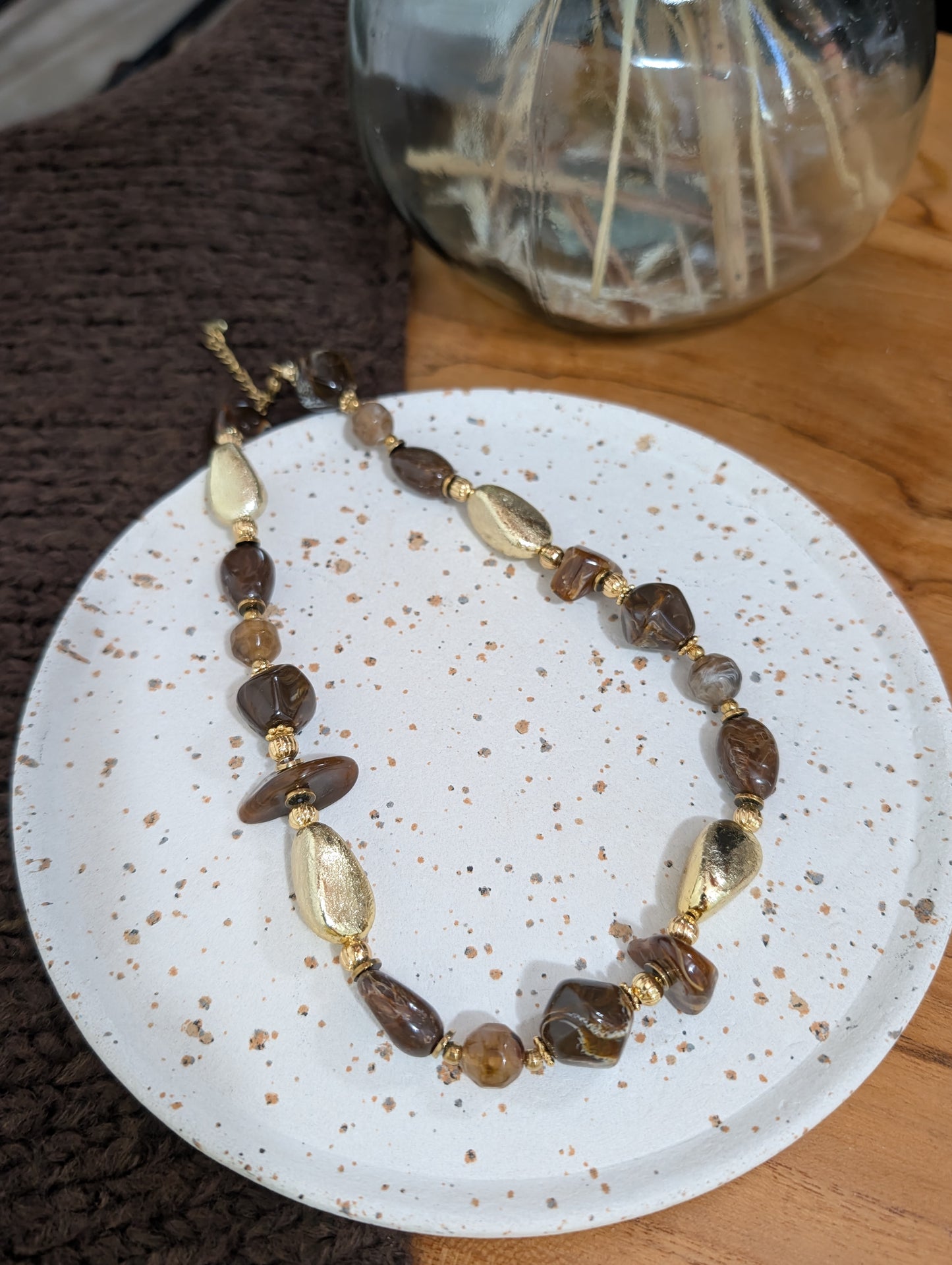 Collier Erika brun foncé