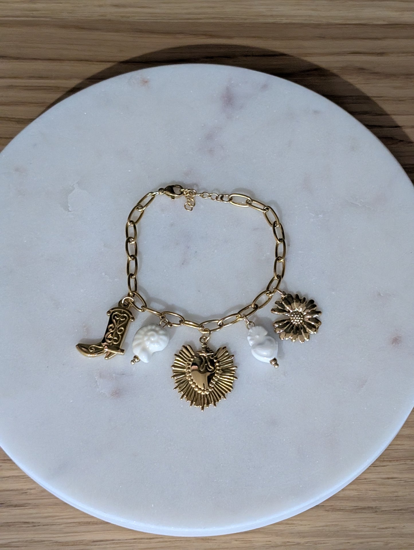 Bracelet ajustable en acier inoxydable Charms Santiag