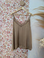 Top dentelle camel GRANDE TAILLE