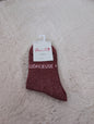 Chaussettes brillantes AUDACIEUSE bordeaux