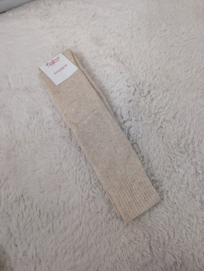 Mi-bas chaussettes hautes beige