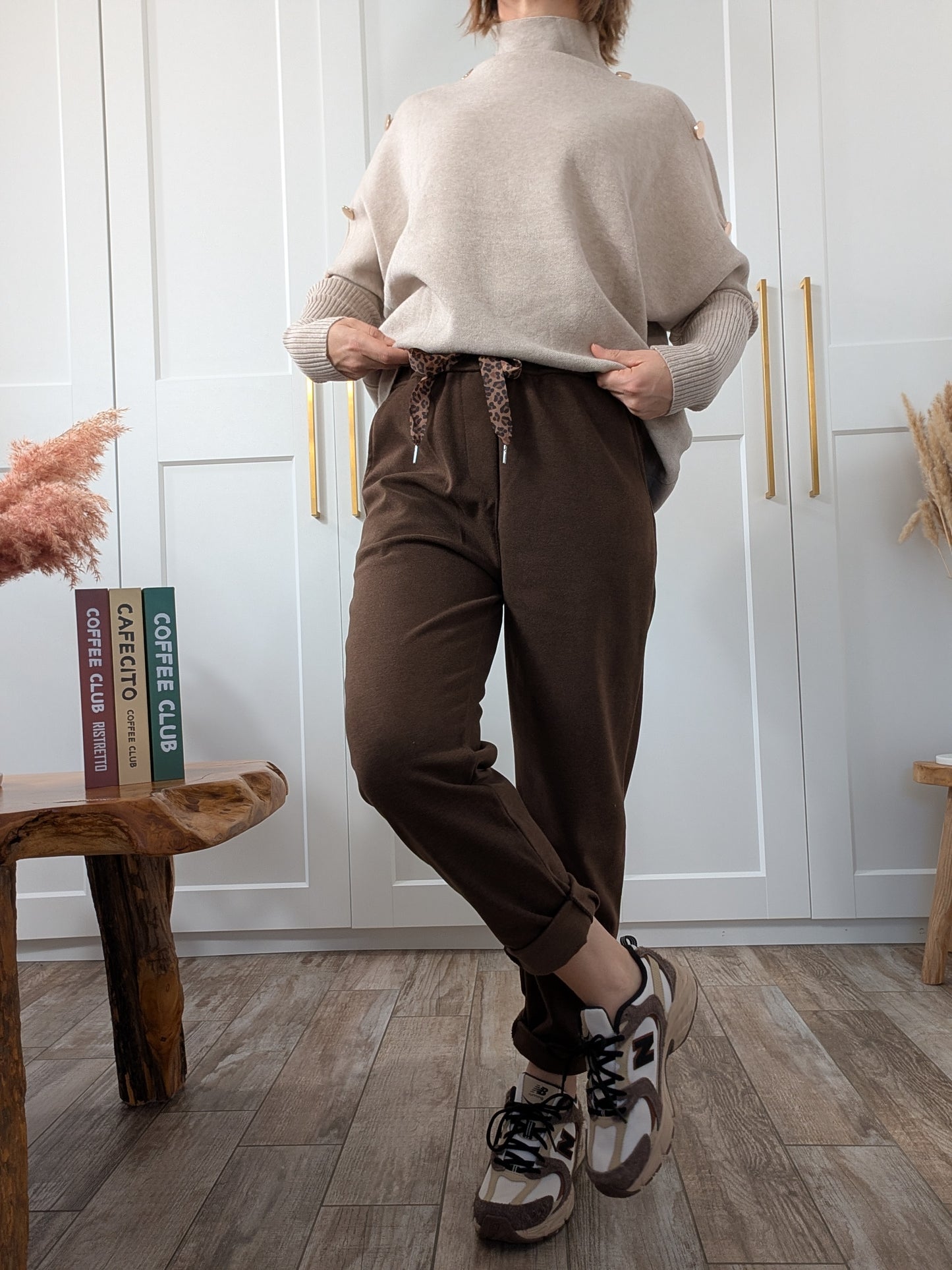 Pantalon Maeva brun foncé