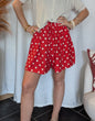 Short à pois rouge