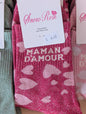 Chaussettes Maman d'amour fushia