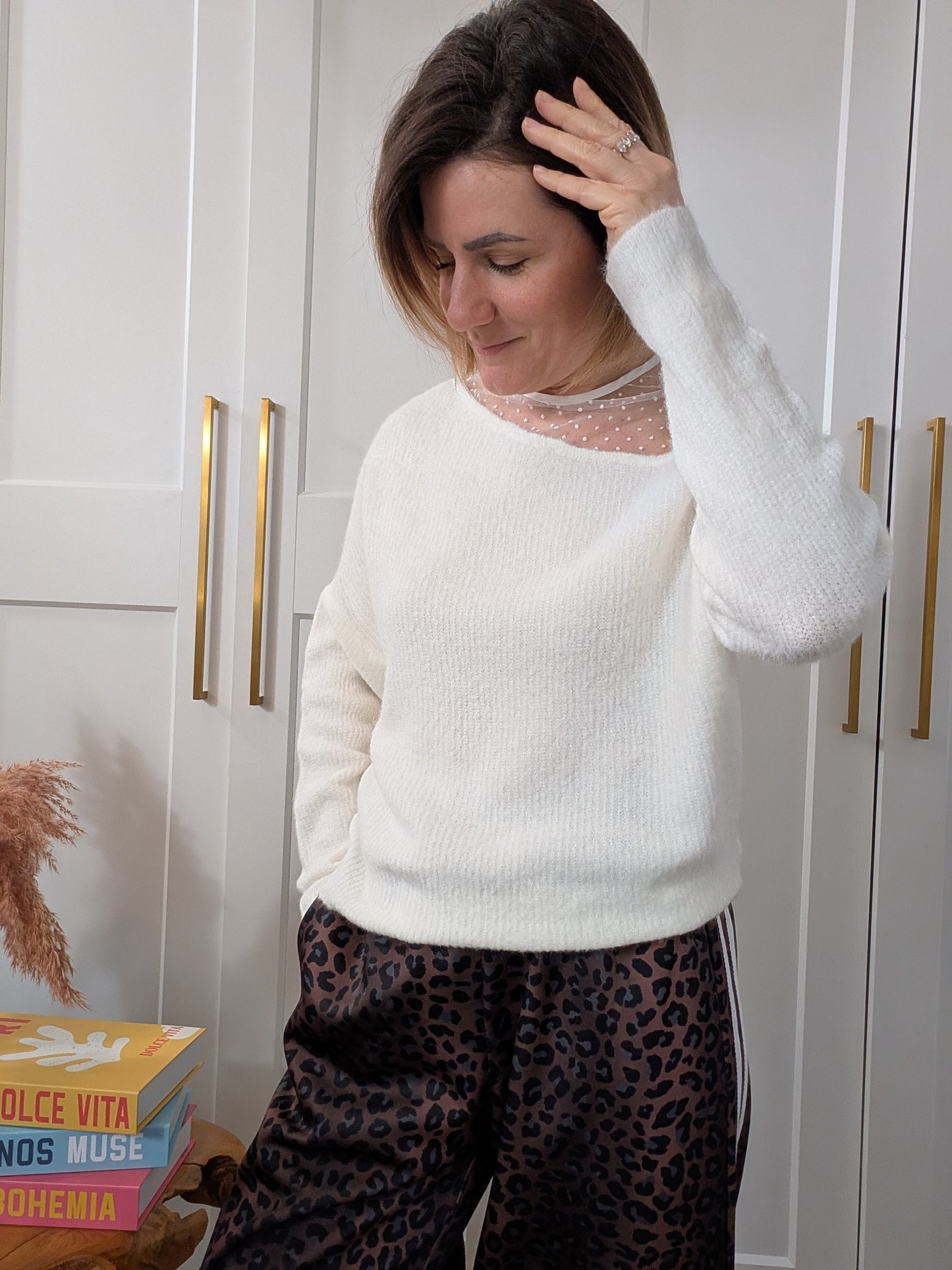 Pull Laurie - Décolleté dentelle ultra féminin