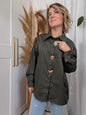 Chemise multibroches kaki