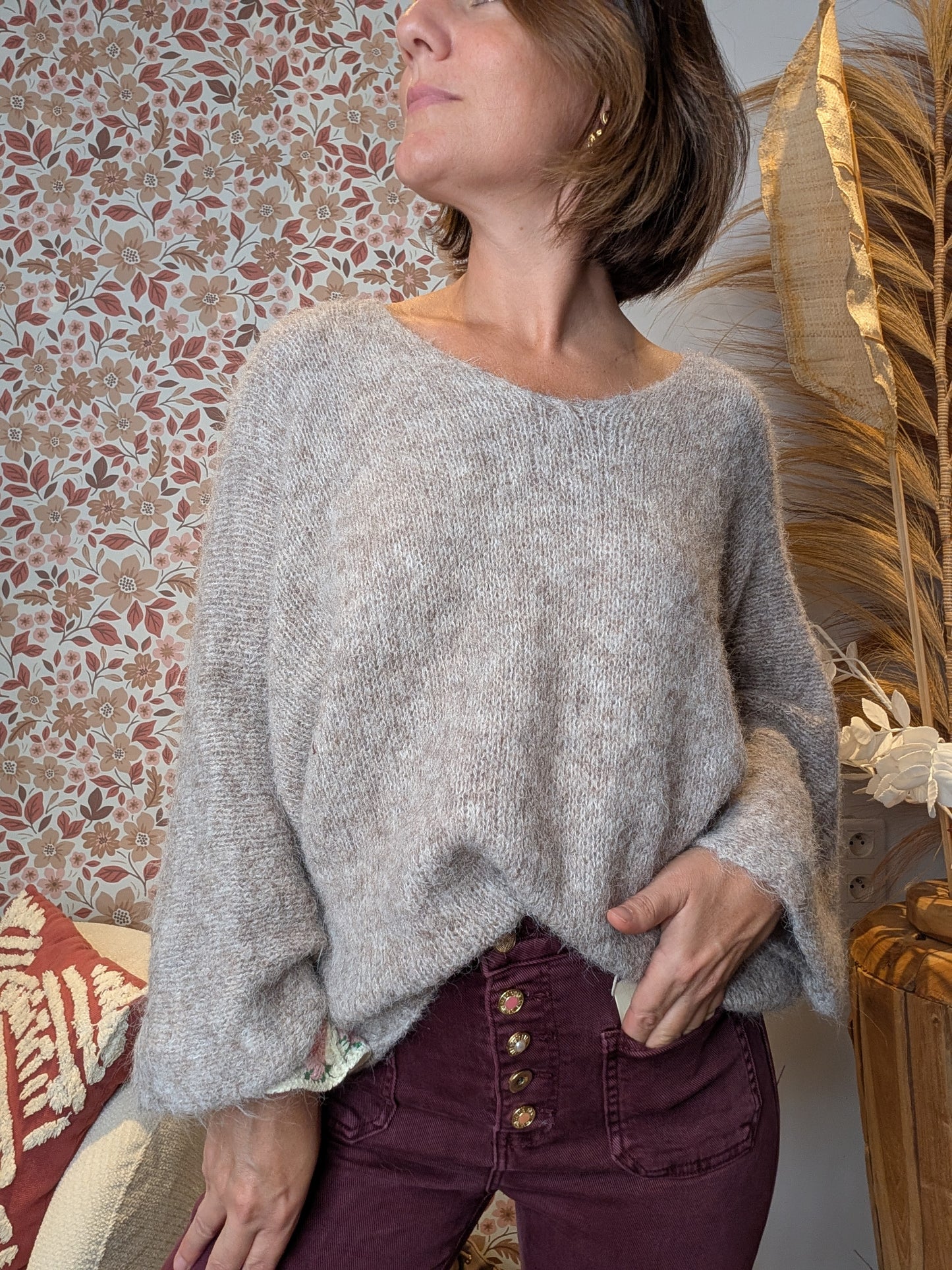 Pull Mégane taupe