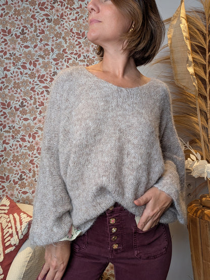 Pull Mégane taupe