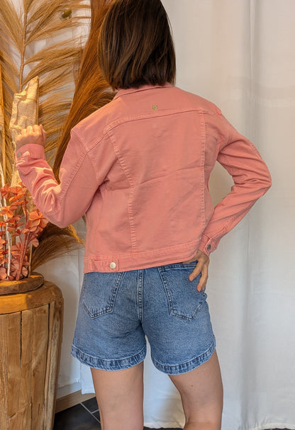 Veste jean rose