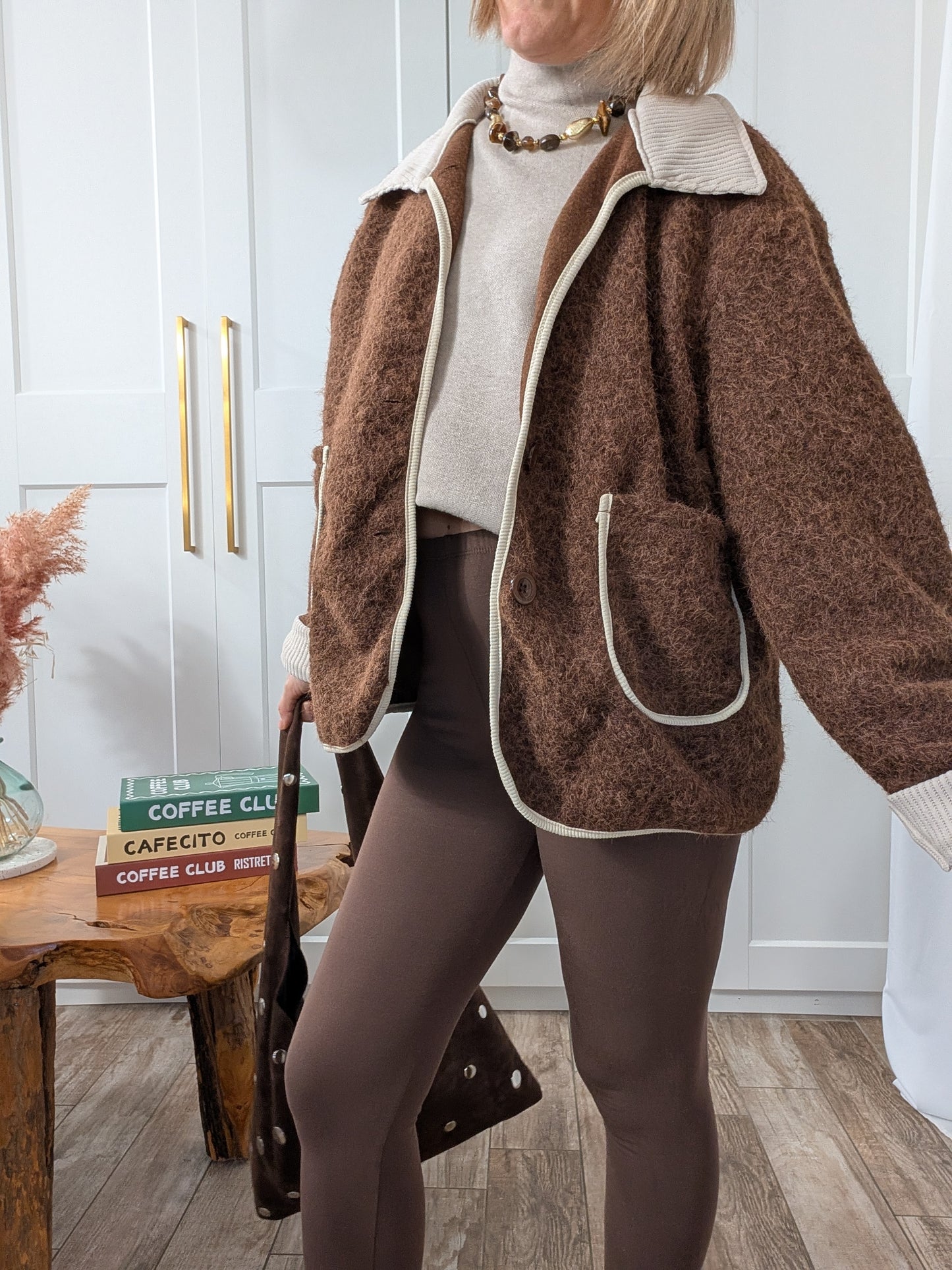 Veste Lysia marron foncé