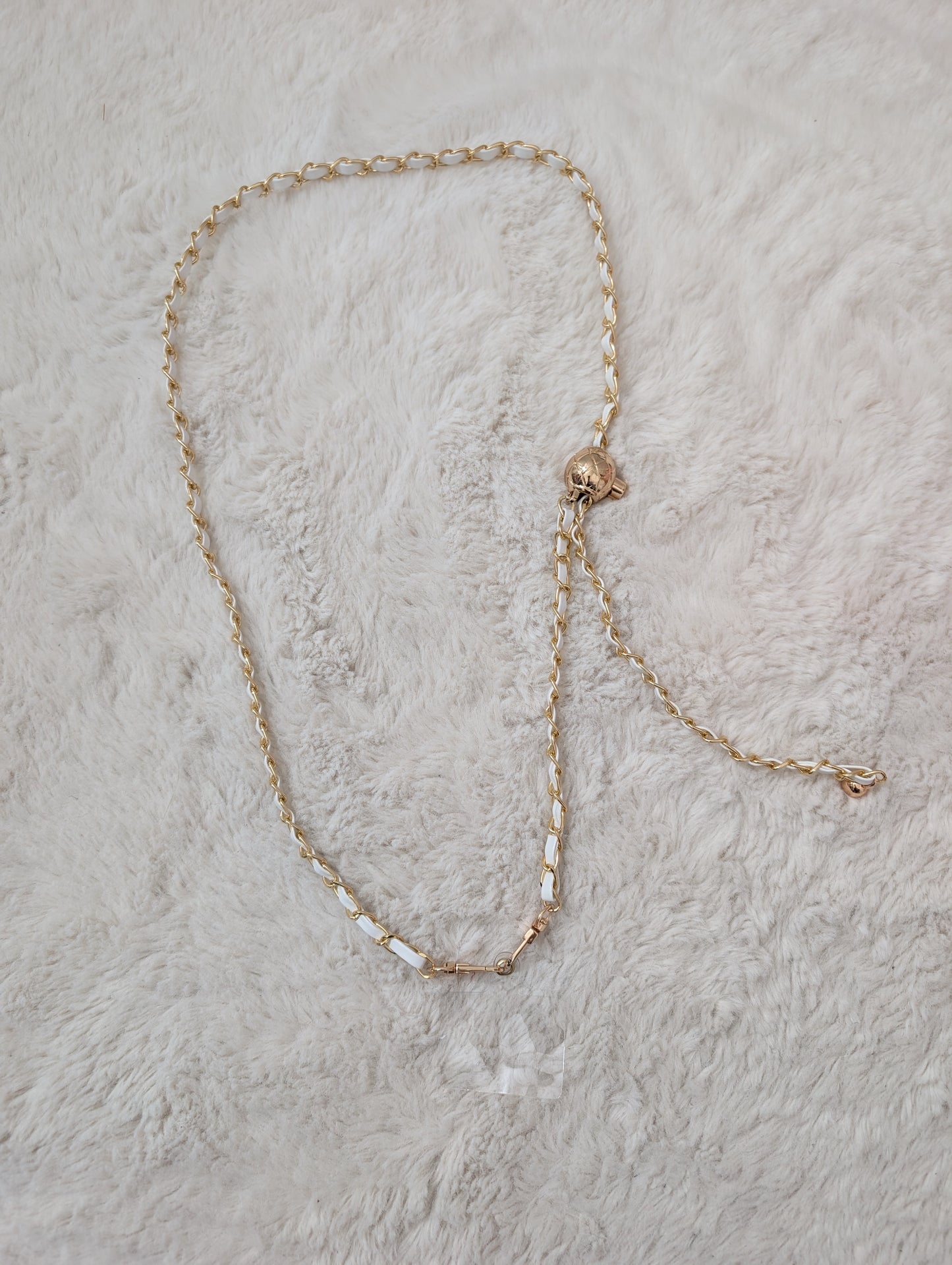 Chaine de téléphone Réglable blanc