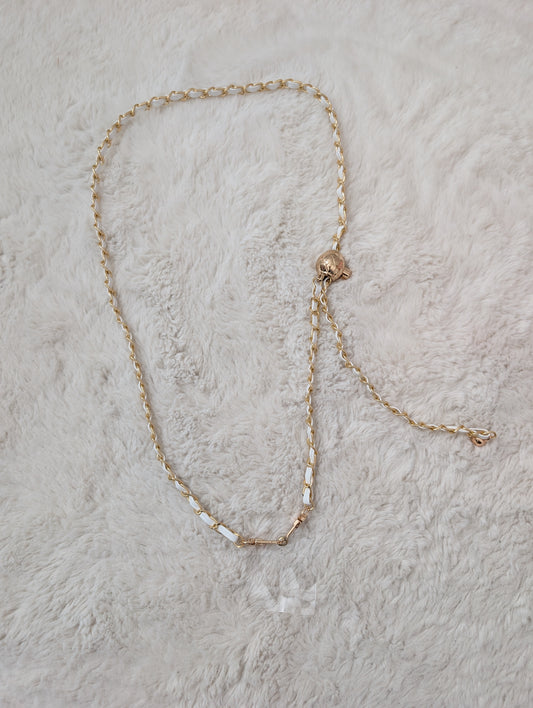 Chaine de téléphone Réglable blanc