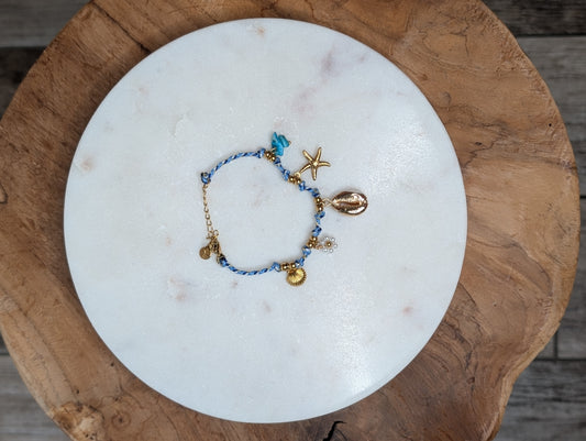 Bracelet Coquillage bleu