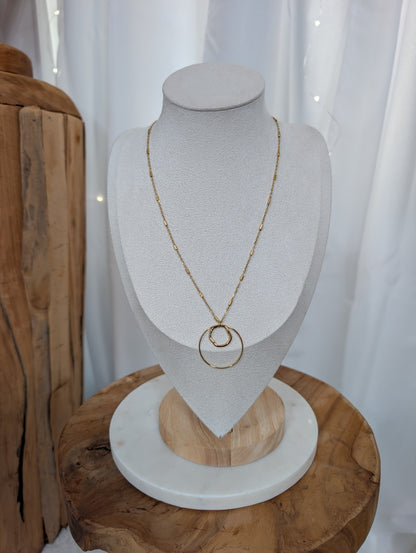 Collier double cercle en acier inoxydable