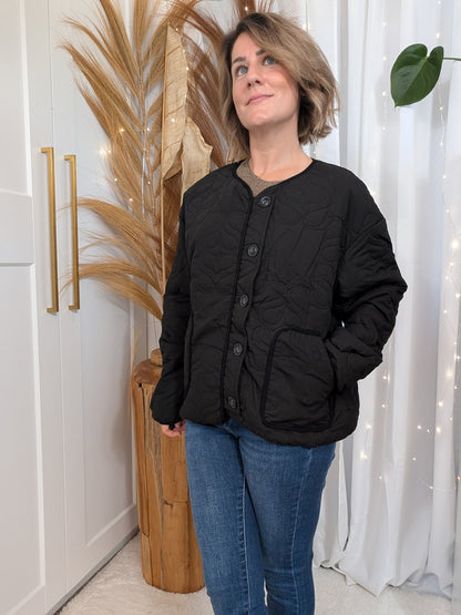 Blouson matelassé noir