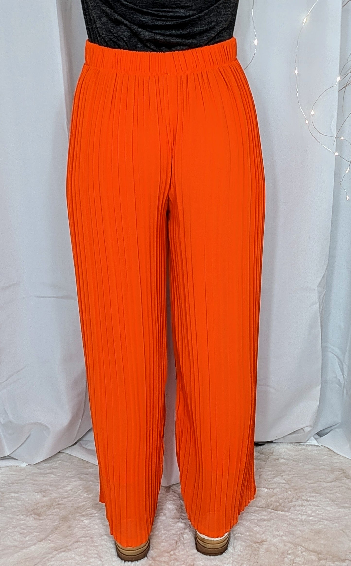 Pantalon plissée très fluide - Julia (orange)