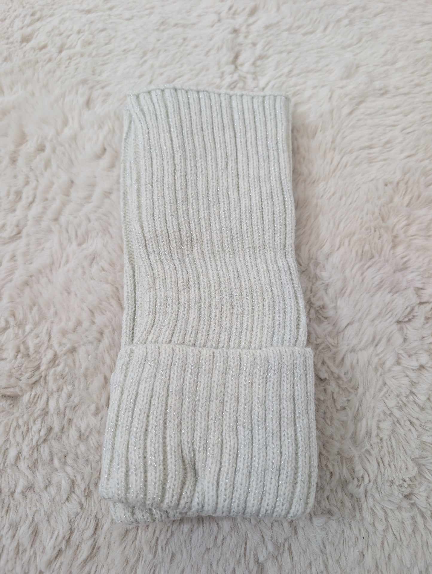Guêtres épaisses retroussables blanches