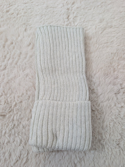 Guêtres épaisses retroussables blanches