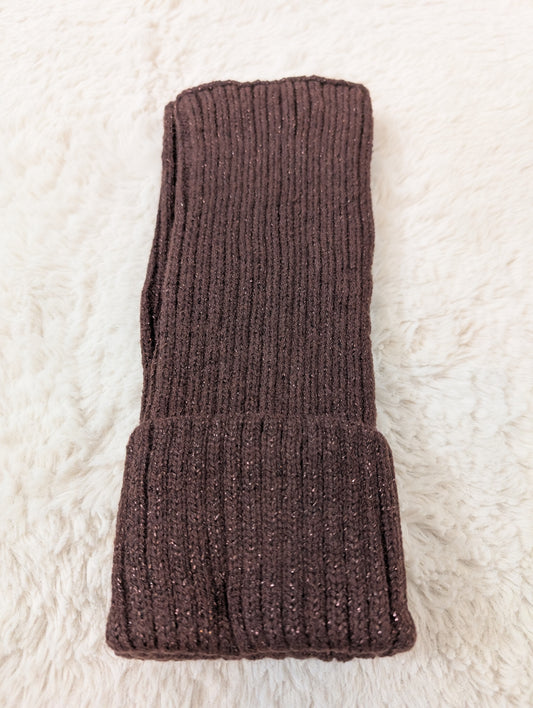 Guêtres épaisses retroussables chocolat