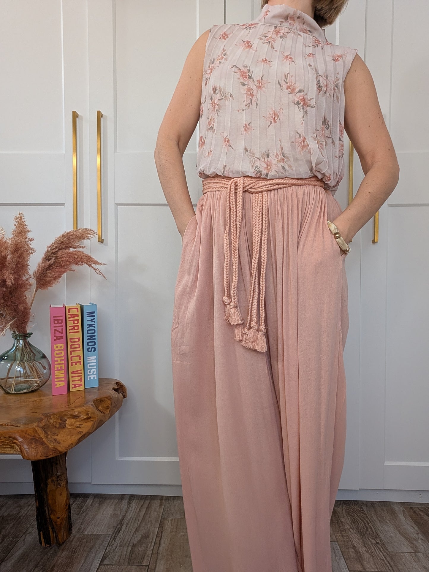 Pantalon Celeste rose poudré