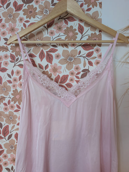 Top dentelle rose GRANDE TAILLE
